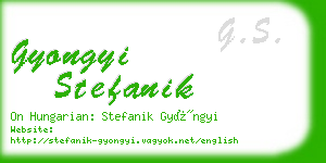 gyongyi stefanik business card